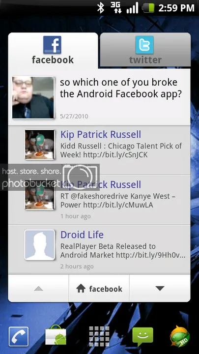 Facebook Home Tab