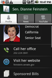 Top Android App Congress Legislator Page