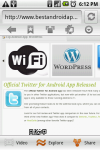 Top Android App Skyfire Beta Browser Home