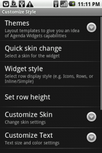Top Android App Android Agenda Widget Customization