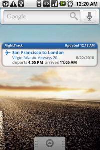 Top Android App FlightTrack Widget