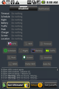 Top Android App JuiceDefender Home