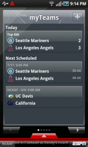 Top Android App SportsCenter myTeams