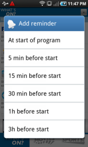 Top Android App TV Listings for Android Reminder