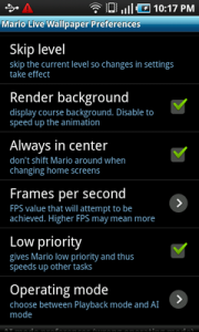 Top Android Widget Live Wallpaper Mario Options