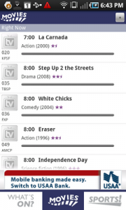 Top Android App TV Listings for Android Movies