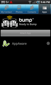 Top Android App Bump Share Application