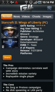 Top Android App G4 Starcraft 2