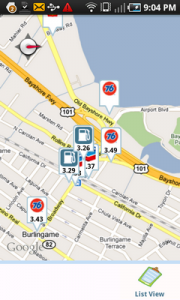 Top Android App GasBuddy Map Display