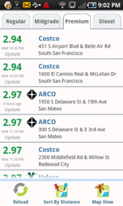 Top Android App GasBuddy Price List