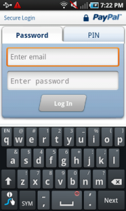 Top Android App PayPal Mobile Home