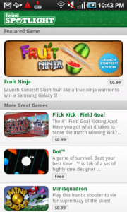 Feint Spotlight Android App Home