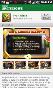 Feint Spotlight Fruit Ninja Android App