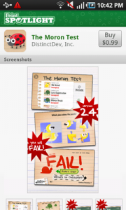 Feint Spotlight Moron Test Android App