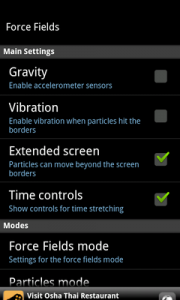 Top Android App Force Fields Settings