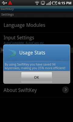 Top Android App SwiftKey Keyboard Usage Stats