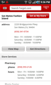 Top Android App Target Store Info