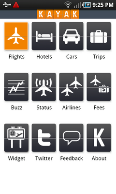 Top Android App Kayak Travel Home