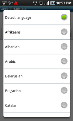 Top Android App Google Translate Languages