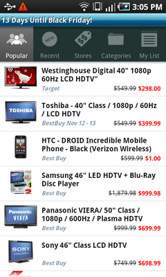 Top Android App TGI Black Friday Popular Deals