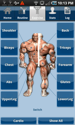 Top Android App Jefit Fitness Muscle Groups