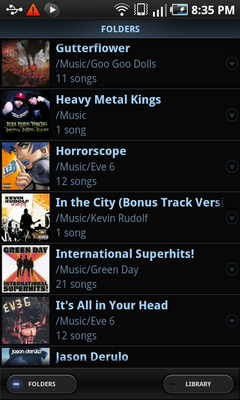 Top Android App PowerAMP Music Player Folders