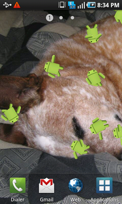 Top Android App Shake Them All Live Wallpaper Green Androids
