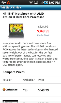 Top Android App TGI Black Friday Notebook Item Deal