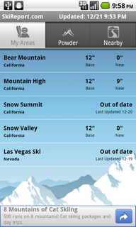 Top Android App Ski Report My Areas