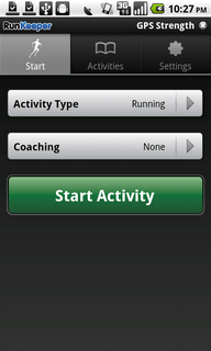 Top Android App RunKeeper Start