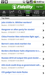 Top Android App Fidelity Investments Top News
