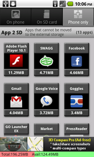 Top Android App 2 SD Phone Storage
