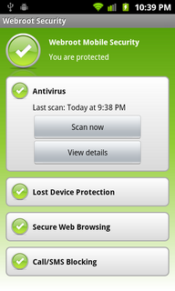 Top Android App Webroot Mobile Security Home