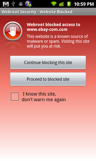 Top Android App Webroot Mobile Security Warning