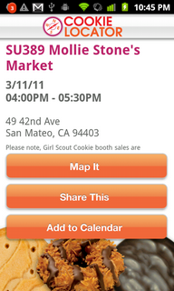 Girl Scout Cookie Locator Android App Store Details