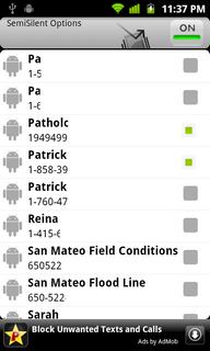 Top Android App SemiSilent Contacts