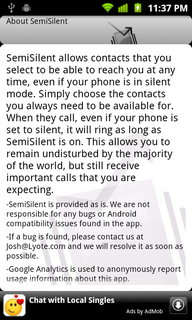 Top Android App SemiSilent Info