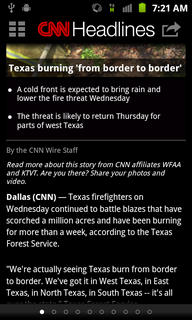 Top Android App CNN News Article Example
