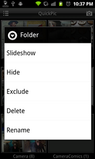 Top Android App QuickPic Folder Options