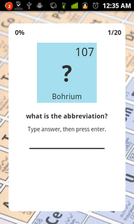 Top Android App Periodic Table Quiz Question