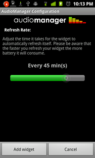 Top Android App AudioManager Widget Configuration