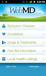 Top Android App WebMD Home