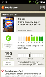 Top Android App Fooducate Product Details