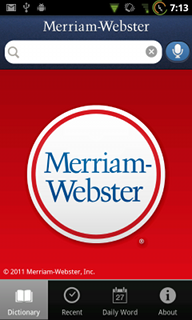 Top Android App Merriam-Webster Dictionary Home