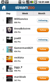 Top Android App Streamzoo Photos Follow Users